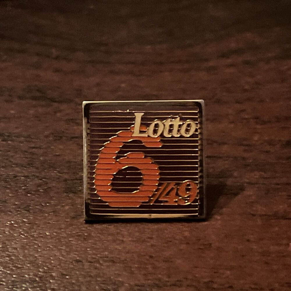 California Lottery Lotto 6/49 Lapel Hat Pin